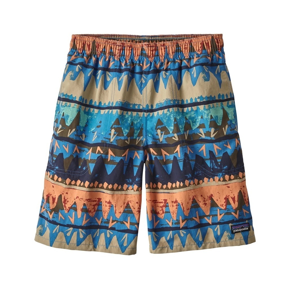 Patagonia Baggies Swim Shorts Boys XL Geometric Print Multicolor